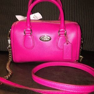 New w/tag. Coach.CRSGRN Baby Bennett in Pink Ruby.
